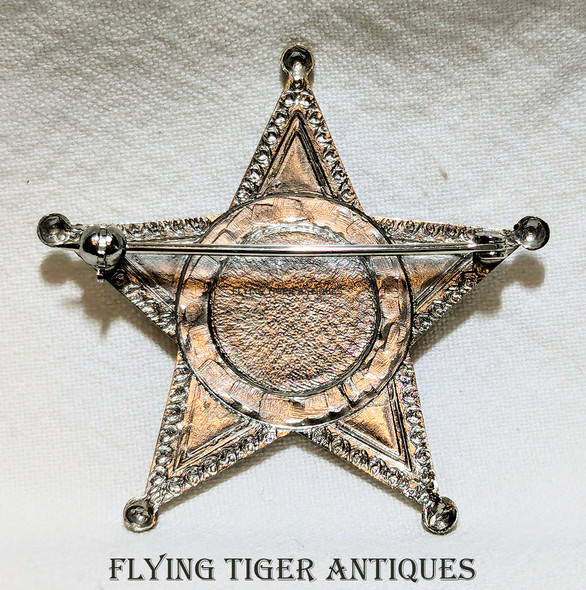 Nice 1960s Garfield Co OK Deputy Sheriff 5 Point Star Badge