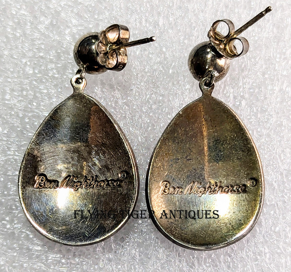 Gorgeous Cheyenne Silver Coral Lapis Turquoise Earrings Multi-Award-Winning Ben Nighthorse Campbell