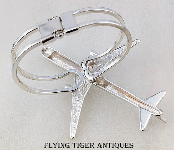 Super Cool ca 1960s-Early 1970s Jet Age 3-D Airliner Bracelet