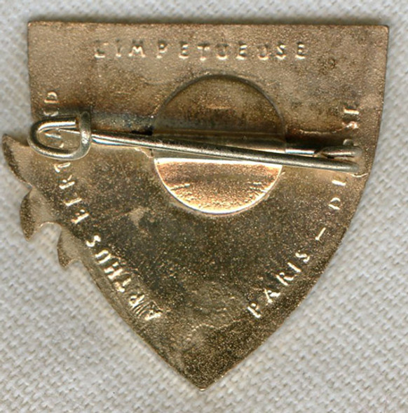 Late 1930s Badge for French Sloop-Dredger "Impetuous"/Insigne Pour L'Aviso-Dragueur L'Impetueuse