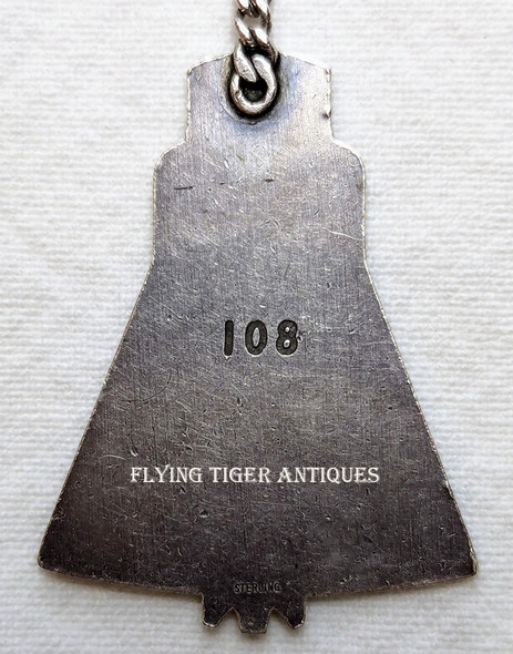 Rare Numbered Sterling Silver 1963 23rd Ice Capades Mercury Space Capsule Key Fob