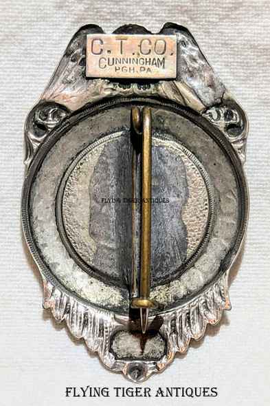 Beautiful Ca 1900s-1910s Central Tube Co. Pittsburgh Pa Special Police Badge #9 by Cunningham