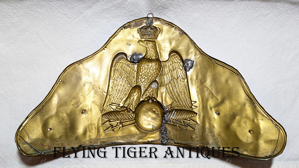 Large 1850s French Second Empire Guard Dragoons Helmet Plate Garde Plaque Casque Dragoons