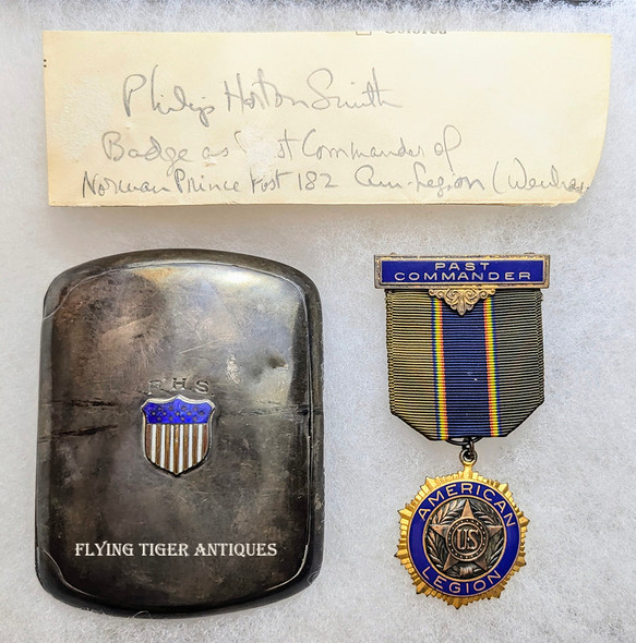 Wonderful EARLY WWI 1915 American Field Service Sterling Cigarette Case of Philip Horton Smith SSU-2