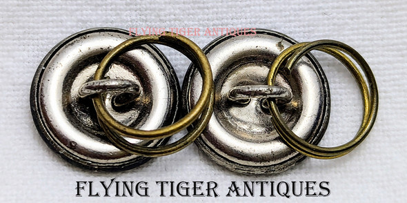 Rare ca 1965 Pair of Air America Pilot Cabin Crew Rank Shoulder Board Buttons