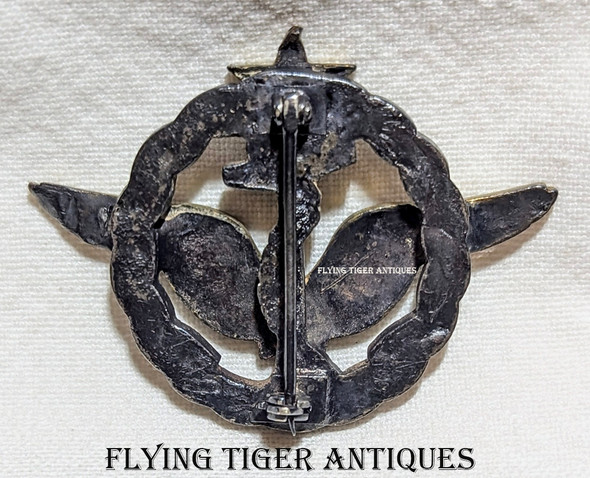 Gorgeous WWI French M1917 Naval Pilot Badge Private Purchase Pin Back for wearing by USN Pilot