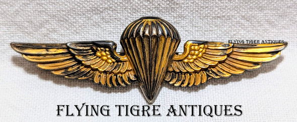 Ext Rare WWII USMC Paratrooper Wing in Gold Fill on Sterling by AMICO