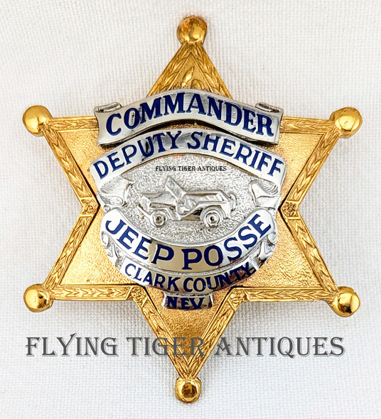 Rare ca 1950 Harris Co Texas Mounted Posse Deputy Sheriff Badge #115