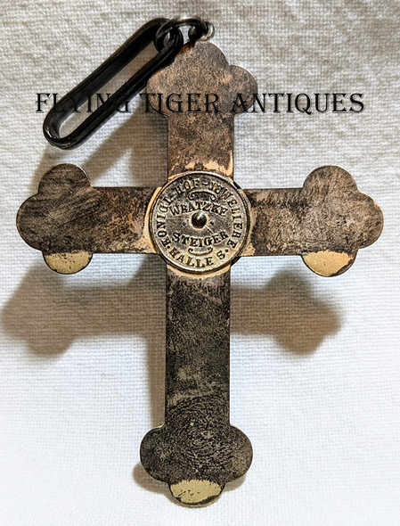 Pre-WWI Imperial German Saxony Chamber of Agriculture Woman's Long Service Honor Silver Cross