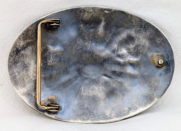 1975 Navajo Silver Overlay & MOP Heishi Sleeping Beauty Turquoise Sunface Inlay by Richard S. Begay