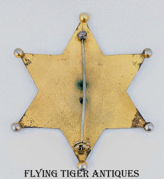 Great Old 1940s-1950s Niagara Co NY Deputy Sheriff Large 6 pt Ball Tipped Star Badge