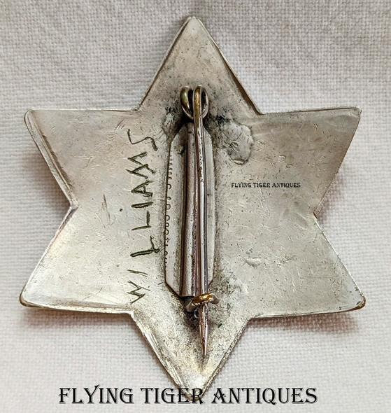 Wonderful Old West Circa 1880 Manitou (Springs) Colorado Police 6-pt Star Badge