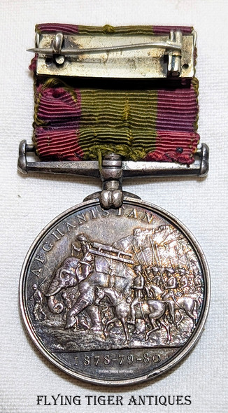 Afghanistan 1878 Service Medal of Captain S.J. Butler 2nd BN. 14th Prince of Wales Own Regiment