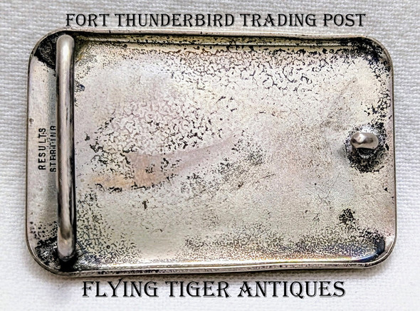 40s-50s Sterling Cowgirl Buckle with Longhorn Steer head by RESULTS Silver Co. Exquisite Condition