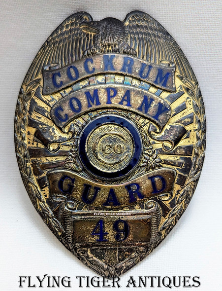 Ext Rare WWII Sterling Guard Badge Rule Book from Cockrum Company Glendale CA