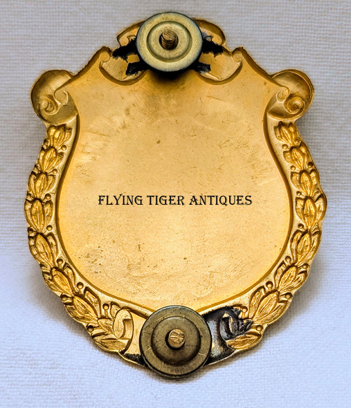 Ca 1930s Santa Barbara CA Fire Dept CAPTAIN Company 1 Hat Badge