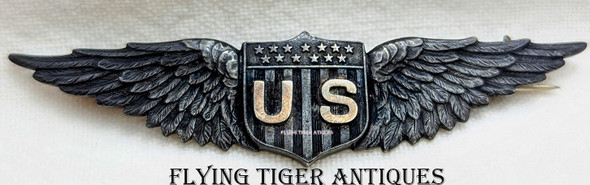 Iconic & Gorgeous WWI USAS Pilot / Jr Military Aviator Wing by Tiffany & Co