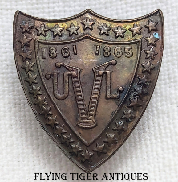 Scarce ca 1900 Civil War Union Veterans League Member Lapel Stud