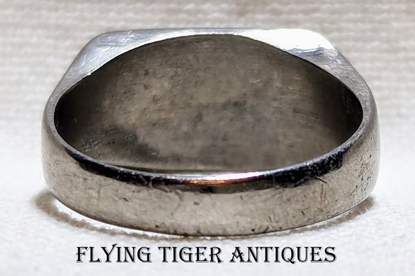 Great WWII Shipyard or Submariner Ring in Monel sz 6.75