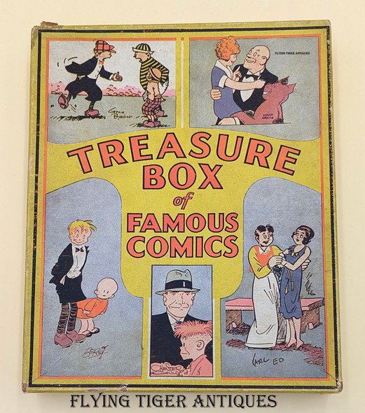 1934 Platinum Age Treasure Box of Famous Comics Box Set Dick Tracy Orphan Annie Etc. 5 total