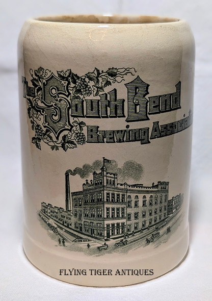 Wonderful Pre-Prohibition 1909 South Bend (Indiana) Brewing Assoc. Mettlach Beer Mug