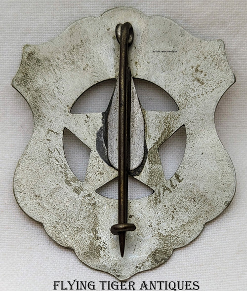 Wonderful LARGE ca 1900 Hand Stamped Full Sheriff Badge of San Juan Co UT Circle Cut Out Star Shield