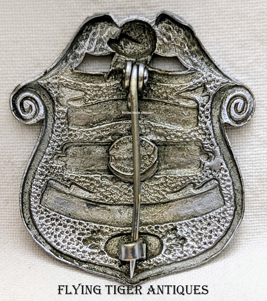Great ca 1920s El Reno OK Police Badge # 10 CD Reese Great "Been There" Look