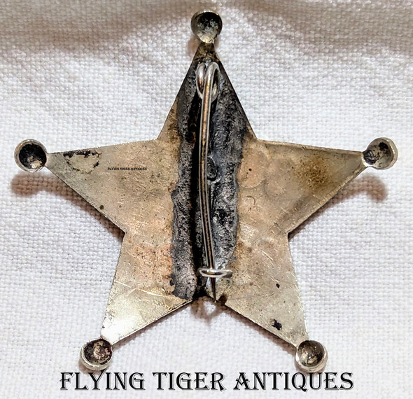 Great 1890s-1900s Pueblo Colorado 5-pt Star Police Badge