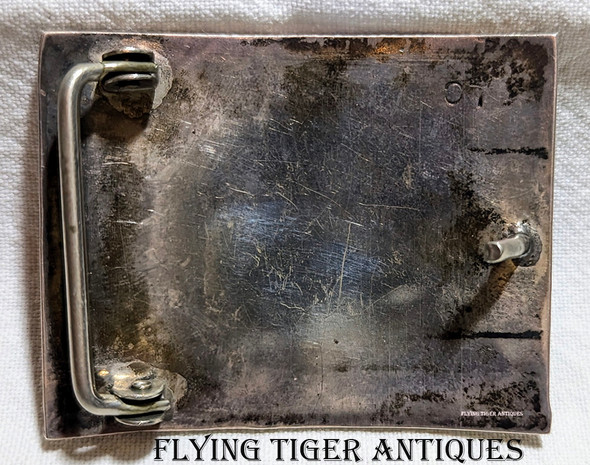 Great 70-80s Navajo Silver Belt Buckle with Coral Shell Heishi & Morenci Turquoise Beads by Lee Chee