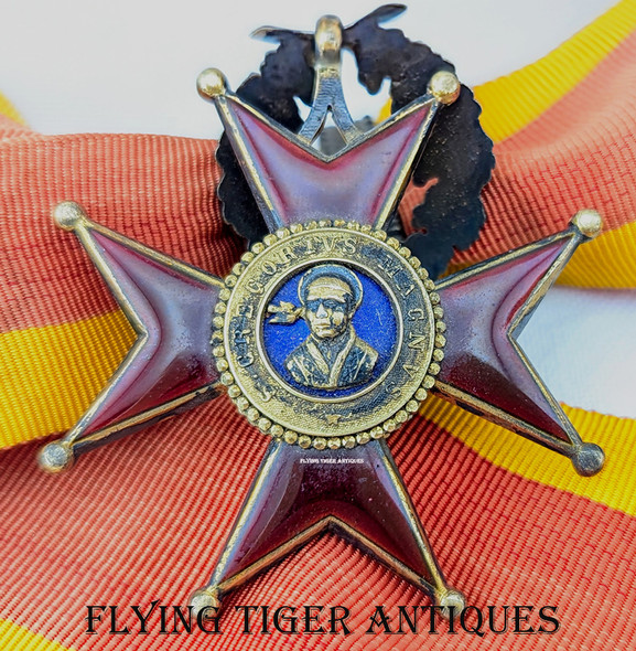 Gorgeous Late 1800s Vatican Order of St Gregory the Great Commander Cross in Gilt & Enameled Silver