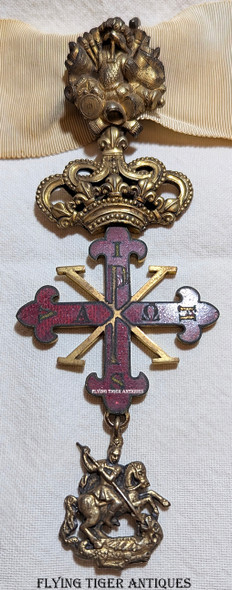 Italian Duchy of Parma Grand Cross of the Constantinian Order of St. George in Gilt Enameled Bronze