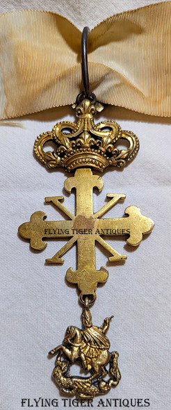 Italian Duchy of Parma Grand Cross of the Constantinian Order of St. George in Gilt Enameled Bronze