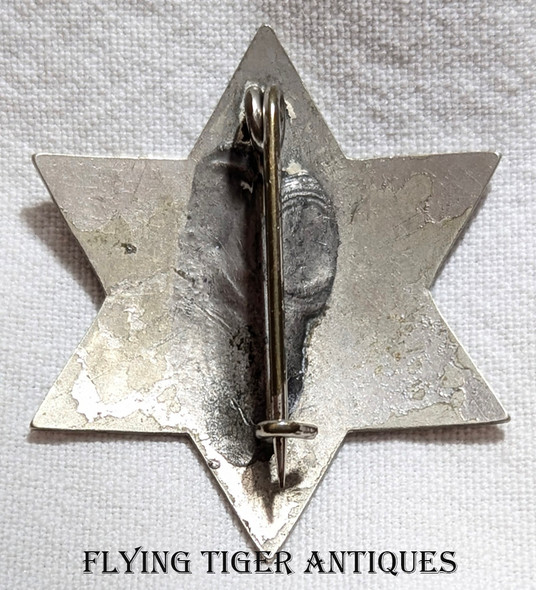 Nice Old 1890s-1900s International Detective Agency 6-point Star Badge