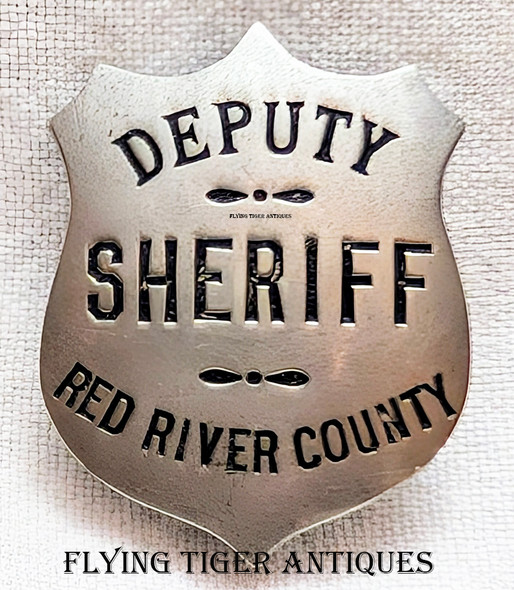 Small Posse Size circa 1910s - 1920s Red River County Texas Deputy Sheriff Badge