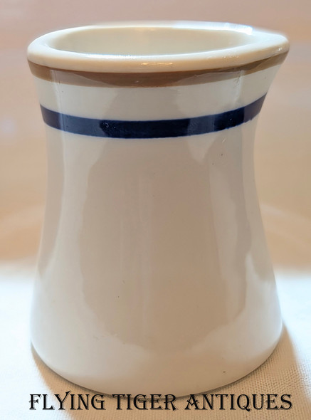 WWII 1943 USN Corpus Christi Naval Air Training Center Cadet Mess Creamer by Iroquois China