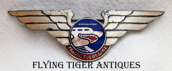 Great Early 1950s Flying tiger Line First Offer Pilot Wing 2nd Issue in Sterling by Balfour