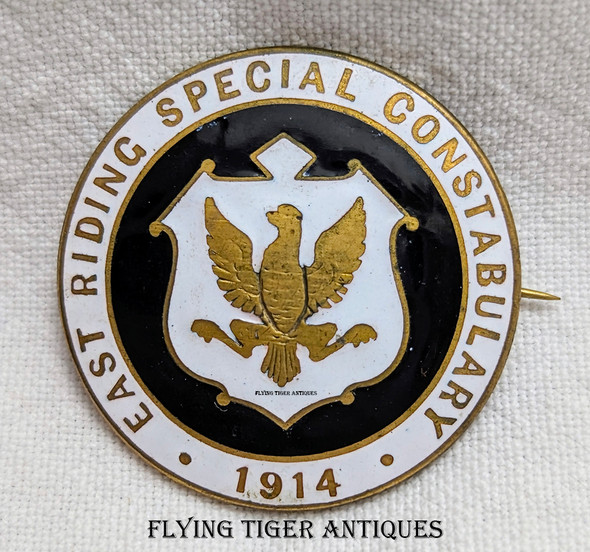 Beautiful Early WWI 1914 UK East Riding Special Constabulary Badge