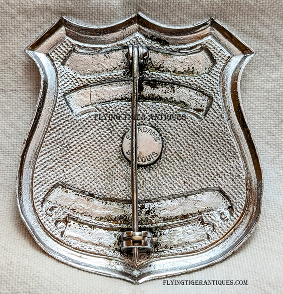 Great 1960s Falstaff Brewing Corp Plant Guard Badge # 9 by S. G. Adams