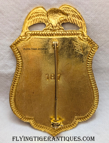 Rare 1966-1968 US FDA Bureau of Drug Abuse Control Agent Badge # 187 by Blackinton