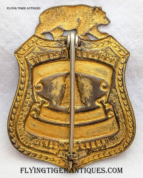 Rare 1930s Ventura Co CA Fire Warden Engineer Badge by LAS&SCO from Old Chipron Dies