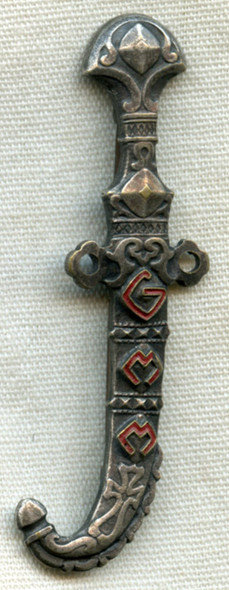 Scarce Ca 1940 French Colonial Goumiers Mixte Marocains (Mixed Moroccan Company) Unit Badge