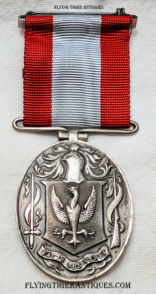 ca 1900 Ancient & Honourable Artillery Co of MA Long Service Medal in Sterling Maj. Frank Sawyer