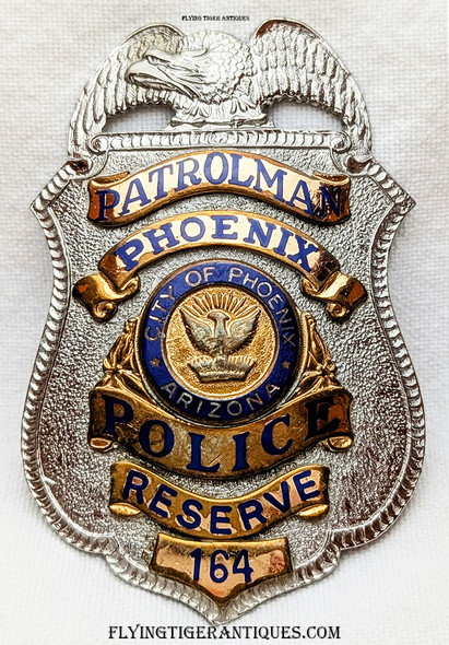 Nice Old ca 1970 Phoenix AZ Police Officer Badge #2351 by