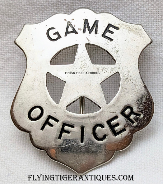 Great Old 1920s-1930s Stock Game Officer Badge From New England Likely used in Vermont