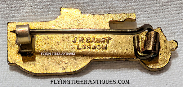 Rare WWII English Made US Army Tank Destroyer Officer Collar Insignia by J. R. Gaunt