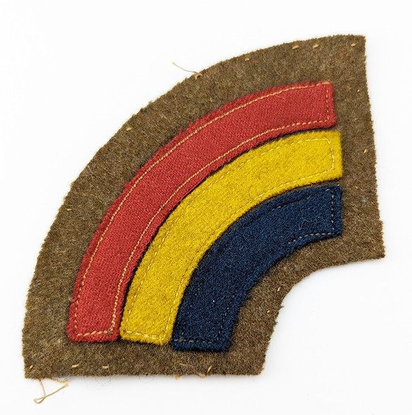 Beautiful WWI US Army 42nd Division Shoulder Patch French Made Felt on Felt - uap10042dfm