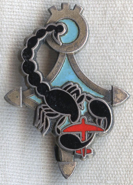 Ca. 1952 Station Radar de Campagne 25-953 Hassi Messaoud Badge