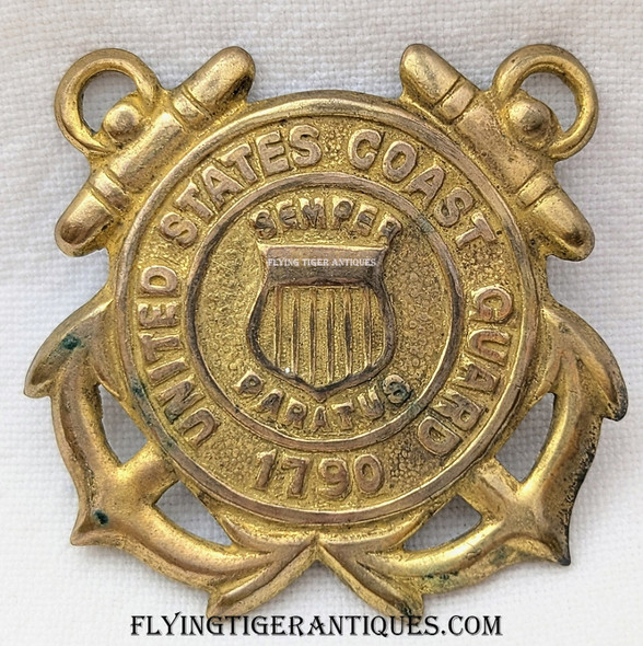 Scarce WWII USCG US Coast Guard Enlisted Ranks Hat Badge