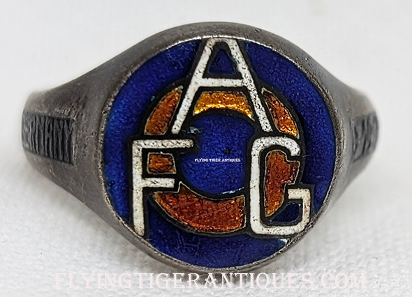 Beautiful WWI Occupation US Army Field Group 800 Silver Ring Germany 1919