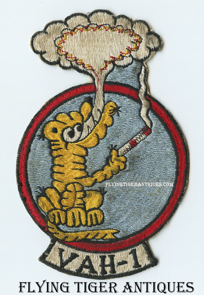 Scarce Early 1960s USN VAH-1 Heavy Attack Sq. 1 Jacket Patch by ACE NOVELTY